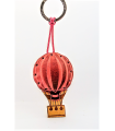 Hot Air Balloon Leather Key Ring