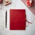 Red Soft Leather Journal with Tie [Unlined & Various Sizes]