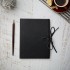 Black Soft Leather Journal with Tie [Lied & Various Sizes]