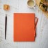 Orange Soft Leather Journal with Tie [Lined & Various Sizes]