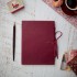 Burgandy Soft Leather Journal with Tie [Lined & Various Sizes]