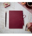 Burgandy Soft Leather Journal with Tie [Lined & Various Sizes]