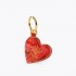 Marbled Cotton Paper Heart Key Ring