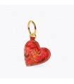 Marbled Cotton Paper Heart Key Ring