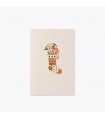 Hand Embossed Christmas Stocking Card