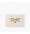 Hand Embossed Christmas Garland Card