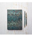 Green Peacock Marble Journal [Unlined & Various Sizes]