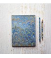 Marine Blue Peacock Marble Journal [Unlined & Various Sizes]