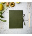 Green Soft Leather Journal with Tie [Unlined & Various Sizes]