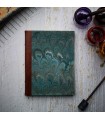 Green Marble Journal with Leather Spine [Unlined & Various Sizes]