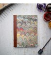 Grey Marble Journal with Leather Spine [Unlined &Various Sizes]