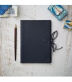 [Various Sizes] UNLINED Blue Soft Leather Journal with Tie