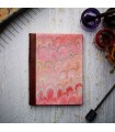 Pink Marble Journal with Leather Spine [Unlined & Various Sizes]